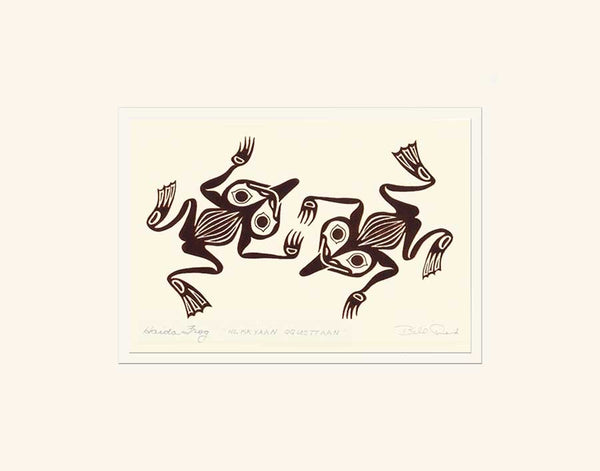Hlkkyaan Qqusttaan - Haida Frogs: Copper Series, Framed Art Card