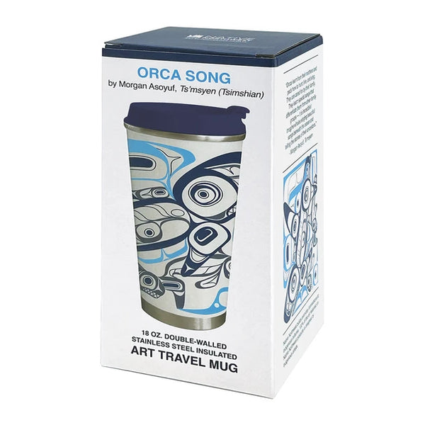 Orca Song, 18oz Art Travel Mug