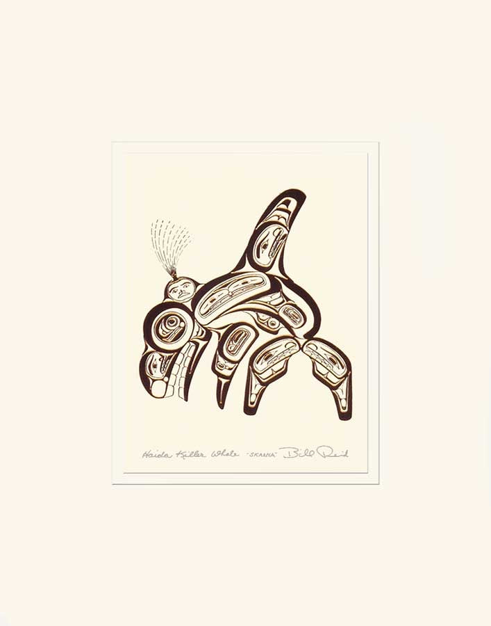 Skaana: Copper Haida Killer Whale, Matted Art Card