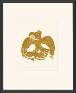Eagle & the Frog: Gold Framed Art Card