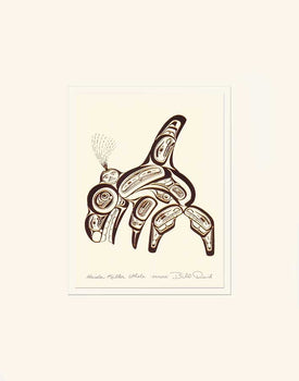 Skaana - Haida Killer Whale: Copper Series, Framed Art Card