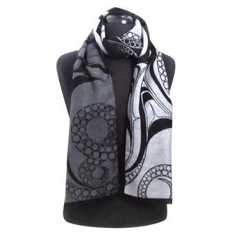 Brushed Silk Scarf, Octopus (Nuu)