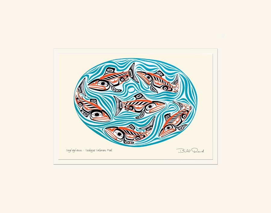 Swg'ag'aann - Salmon Pool: Centennial Series, Matted Art Card