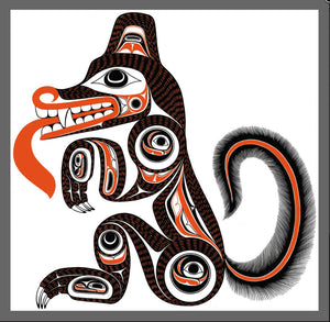 Godji - Haida Wolf: Centennial Series, Matted Art Card
