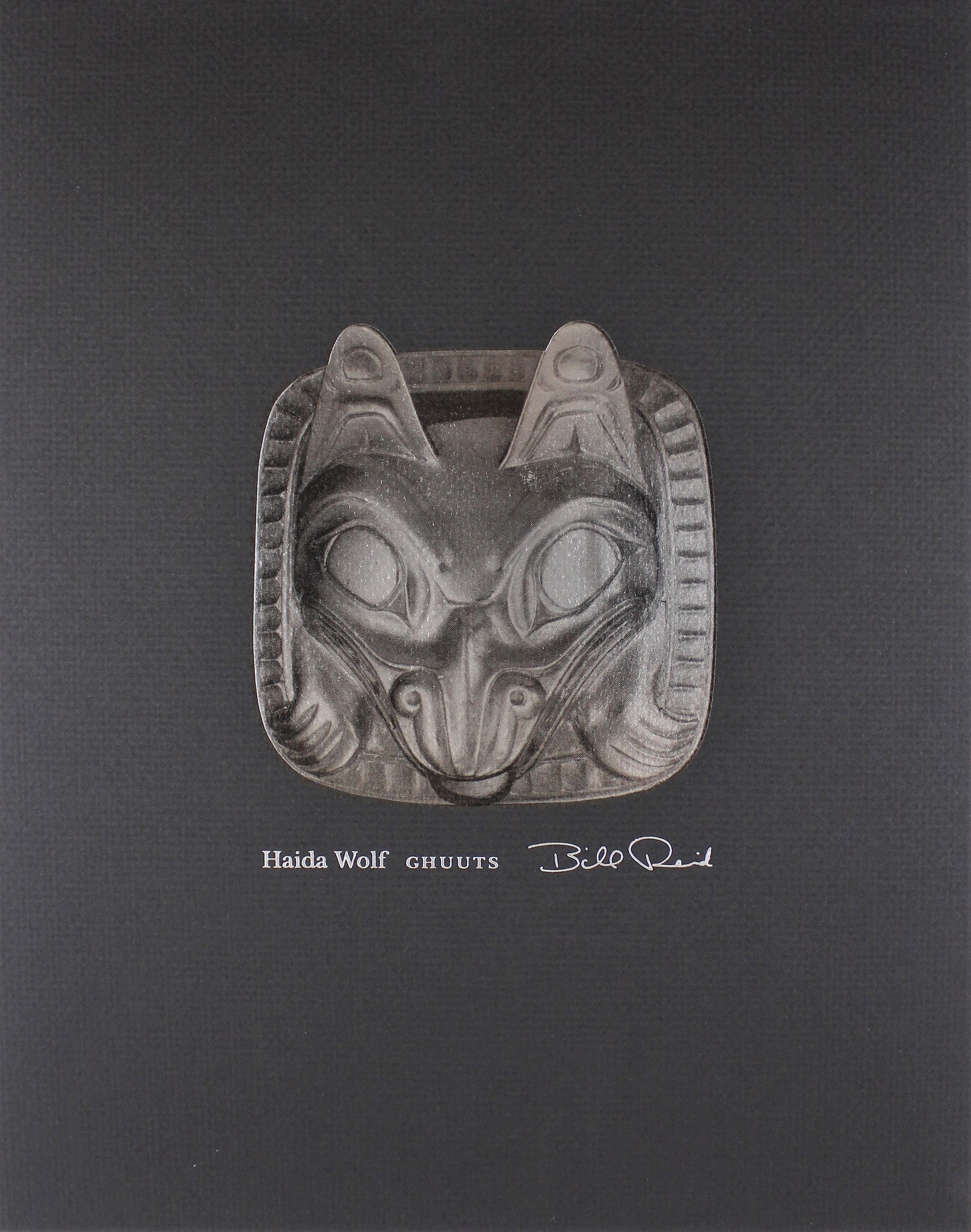 Haida Wolf ‘Ghuuts’, Special Edition Embossed Silver Leaf Print
