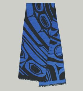 Brushed Silk Scarves: Red, Blue or Grey