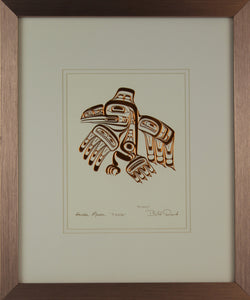 Xuuya - Haida Raven: Copper Series, Framed Art Card