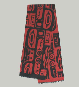 Brushed Silk Scarves: Red, Blue or Grey
